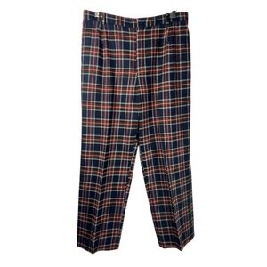 Vintage L.L Bean Wool Plaid High Waisted Trouser Pants 18